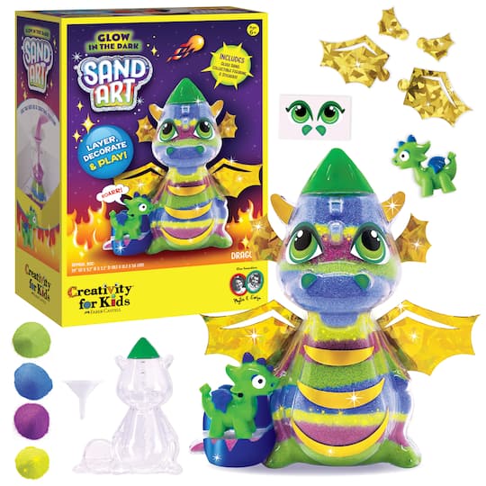 Creativity for Kids® Dragon Glow in the Dark Sand Art